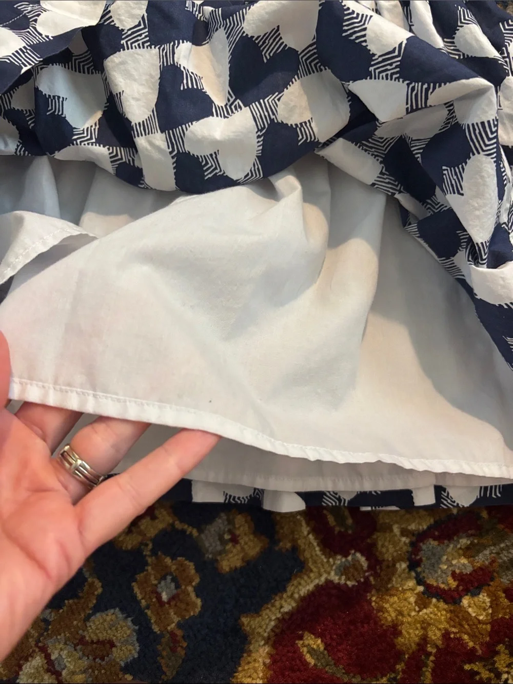 Crewcuts Blue and White Heart Dress 5